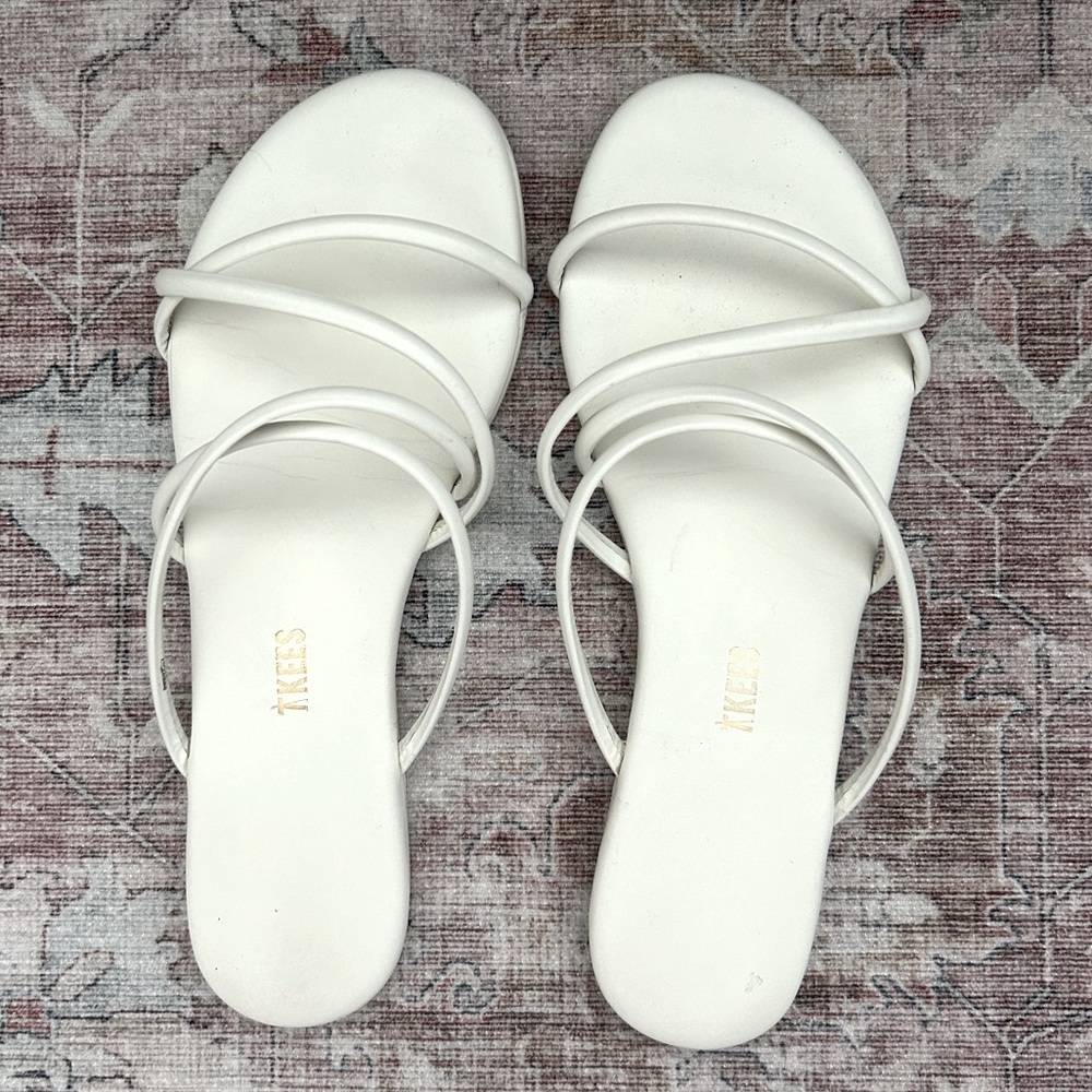 TKEES Sloane Strappy Sandals in White